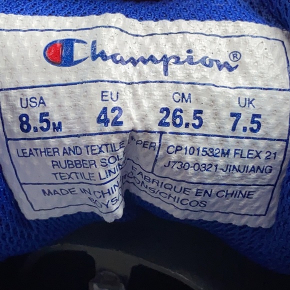 Champion Flex 21 Black/Blue Athletic Shoes Men’s Size 8.5 - Picture 12 of 13